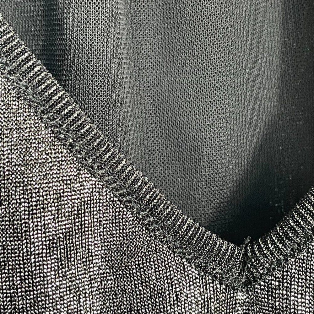 RACHEL Rachel Roy Silver-Gray Metallic Chain-Strap Racerback V-Neck Tank Top XL - Picture 10 of 14